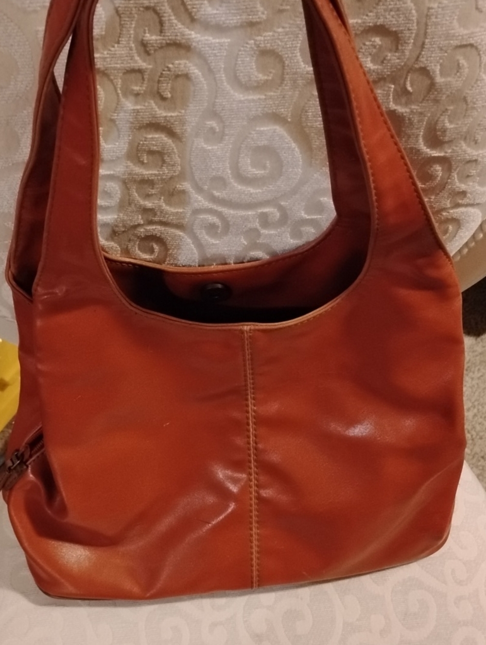9 West Soft Leather Shoulder Bag - Rust